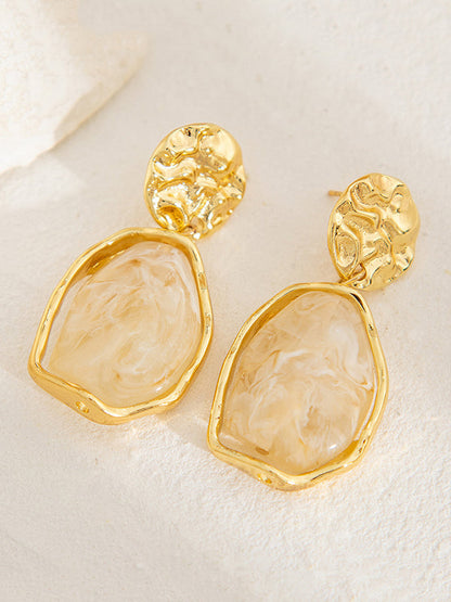 Irregularity Geometric Shiny Earrings Accessories