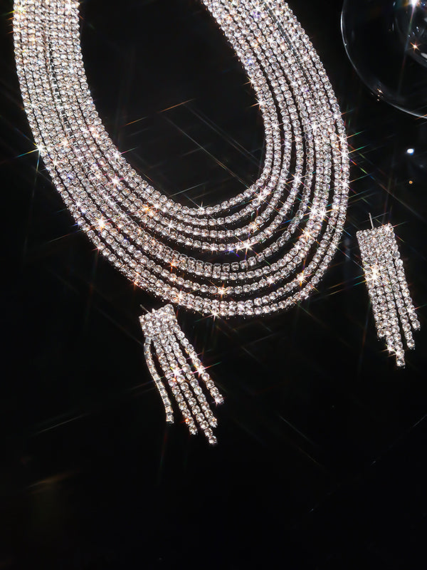 Layered Drop Earrings Necklaces Accessories