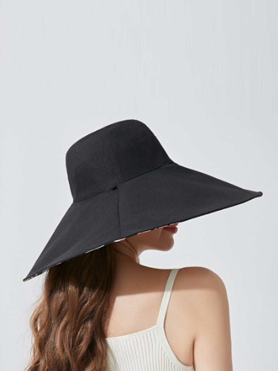 Women Summer Artsy Flower Dual-side Wearing Sunproof Hat