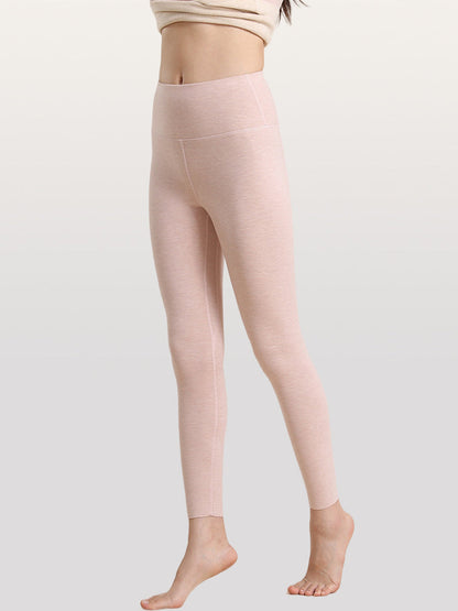 Women Autumn Warm Pure Color High Waist Leggings