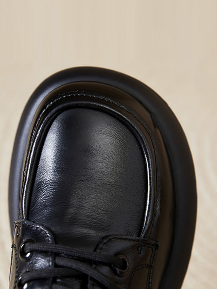 Women Casual Genuine Leather Low Heel Loafer Shoes