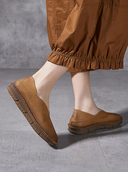 Women Soft Genuine Leather Flat Shoes