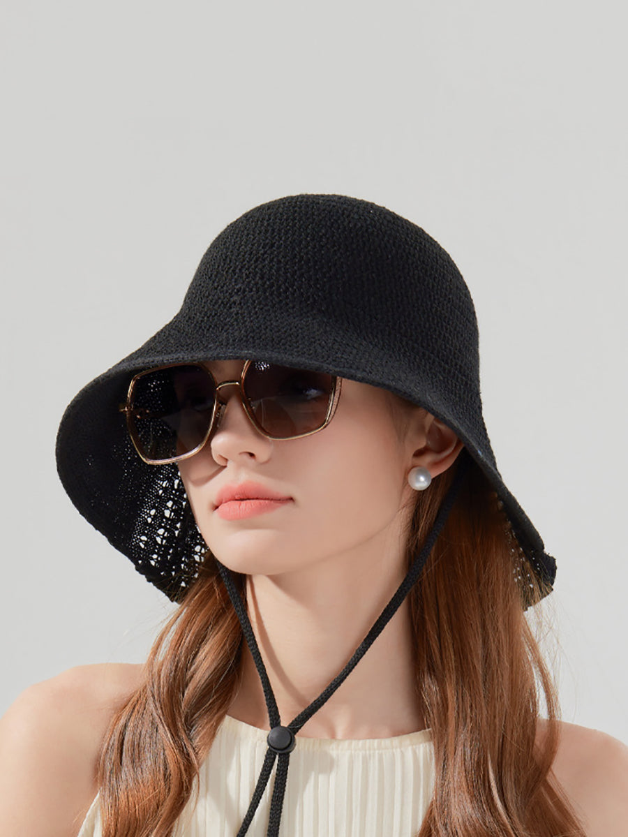 Women Casual Pure Color Knit Sunproof Hat