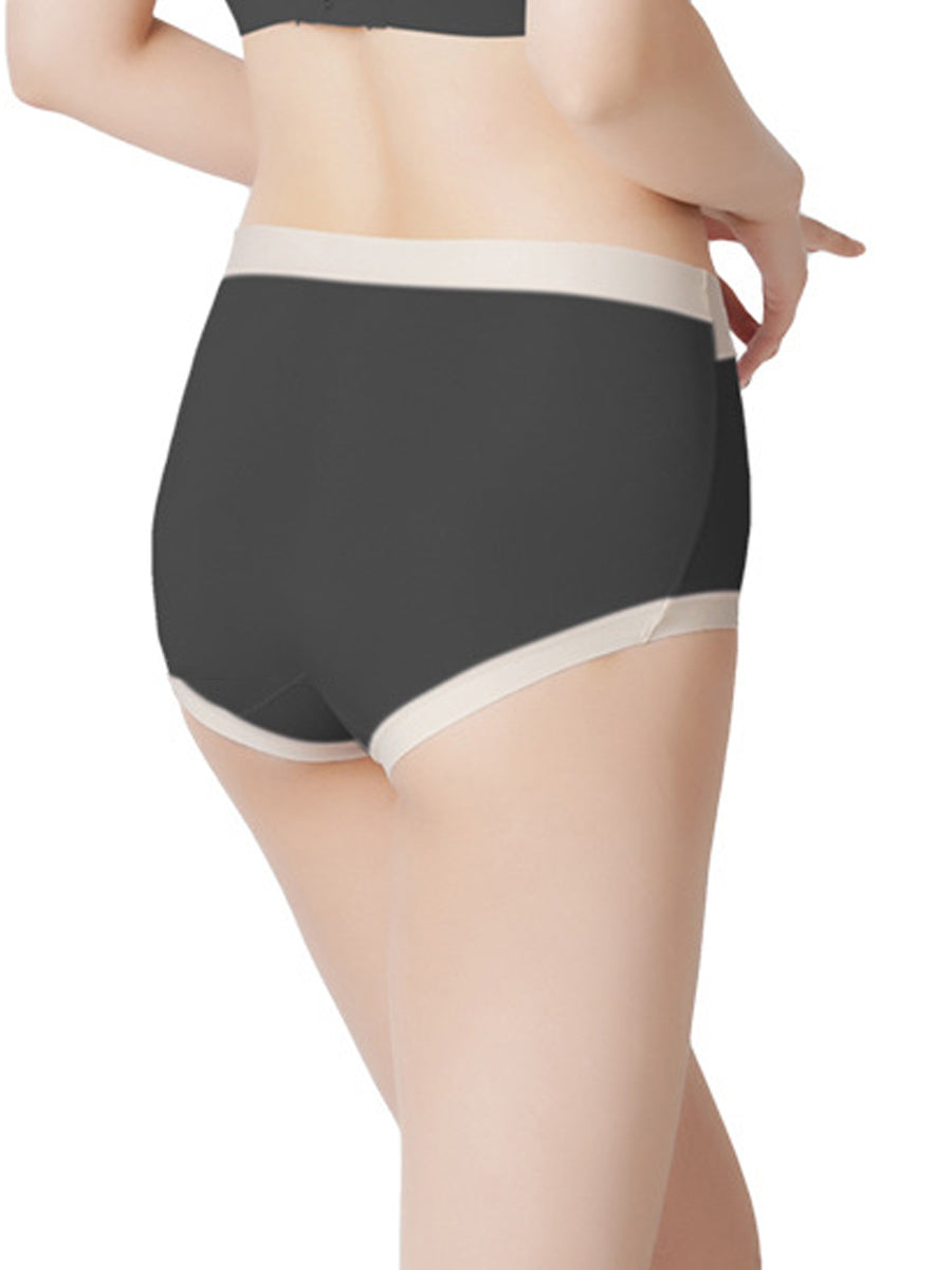 6 Pieces Summer Women High Waist Colorblock Underwear