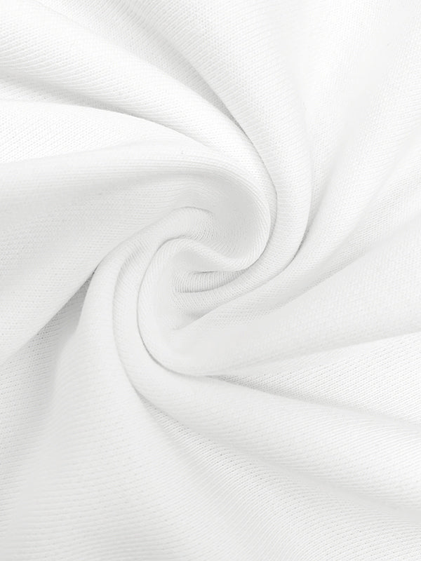 Flared Sleeves Long Sleeves Flower Print Round-neck T-Shirts Tops