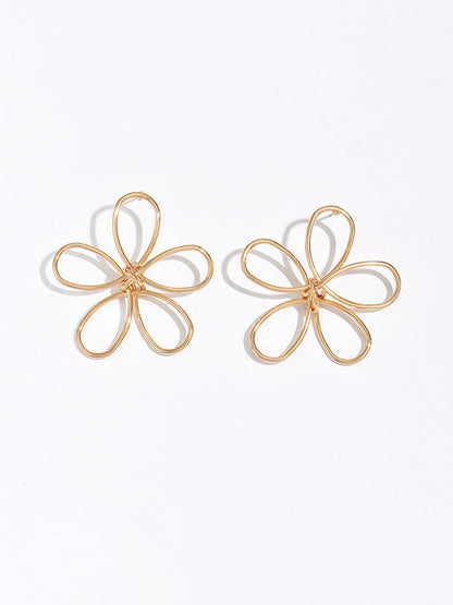 Flower Shape Geometric Earrings Accessories