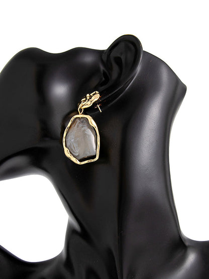 Irregularity Geometric Shiny Earrings Accessories