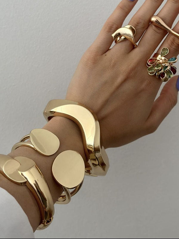 Geometric Hollow Solid Color Bracelet Accessories