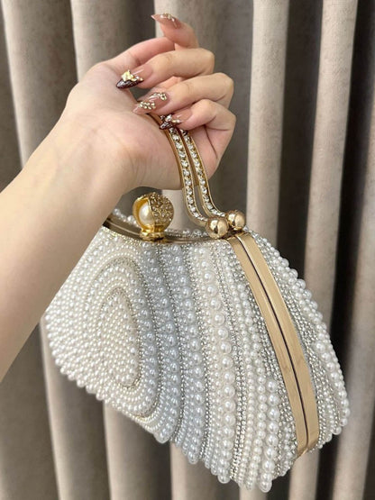 Geometric Lock Rhine Stones Shiny Crossbody Bags Evening Bags & Clutches