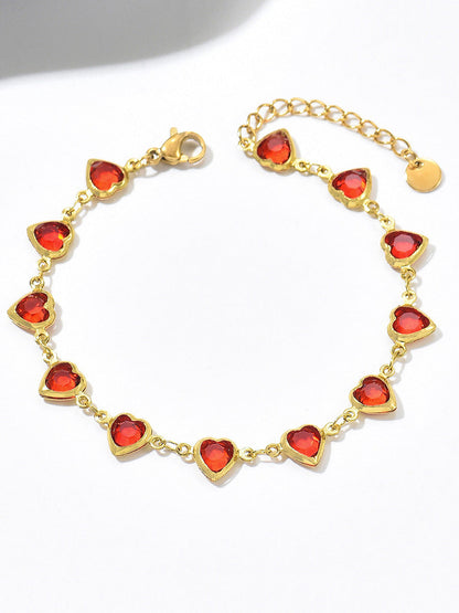 Heart Shape Bracelet Accessories Necklaces Accessories Two Pieces Set