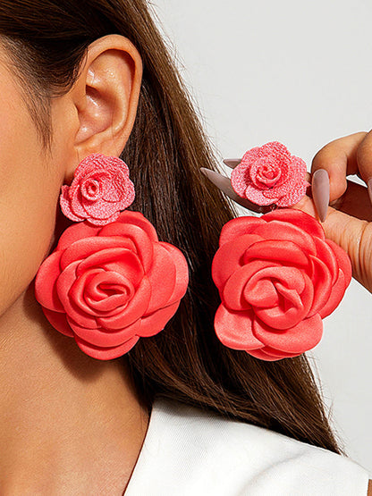 Flower Shape Drop Earrings