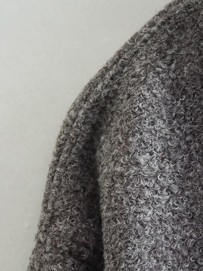 Long Sleeves Loose Split-Joint Round-Neck Outerwear
