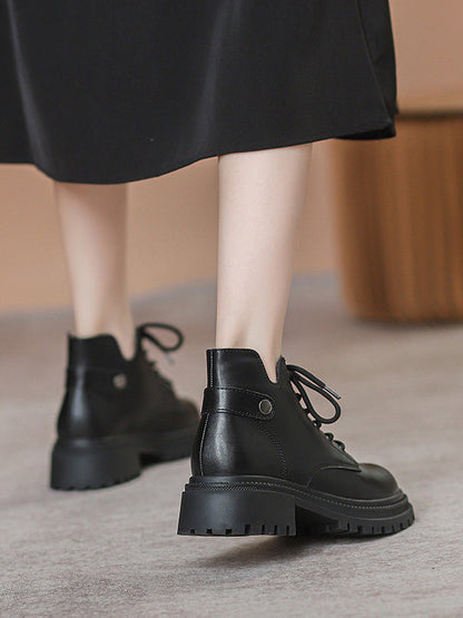 Lace-Up Rivet Round-Toe Split-Joint Boots Dr. Martens Boots