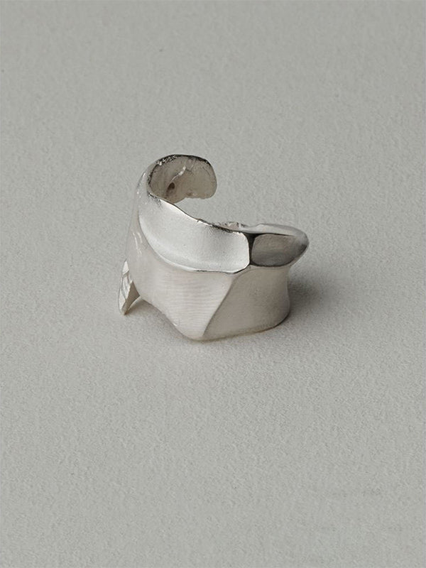 Solid Color Textured Creases Design Sense Rings Accessories