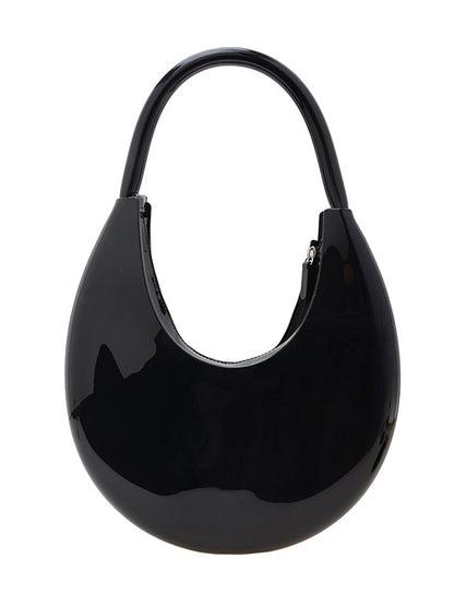 Geometric Solid Color Zipper Satchels