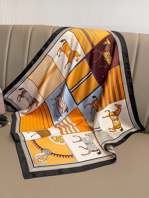 Square Animal Printed Scarfs&Hats