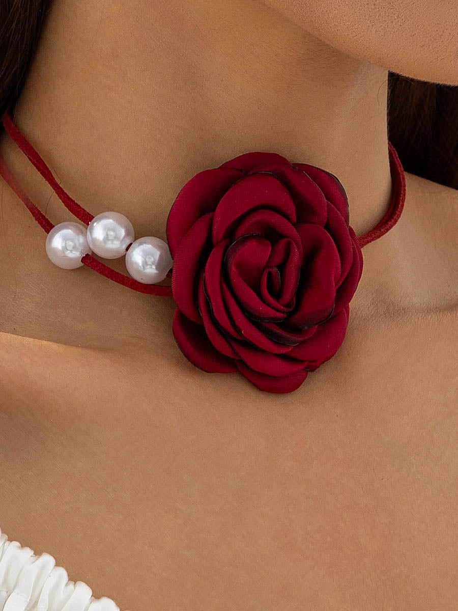 Three-Dimensional Flower Necklaces Accessories