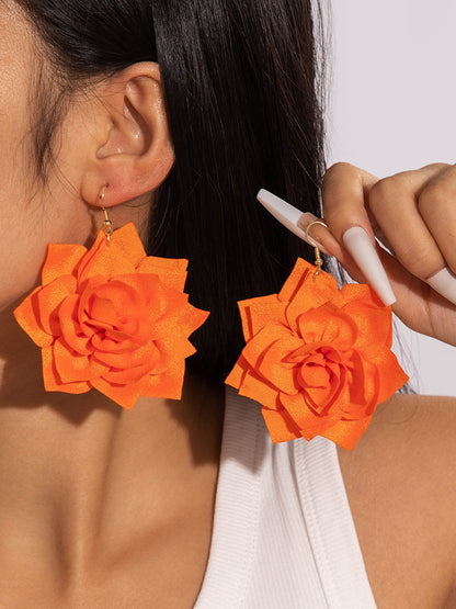 Flower Shape Drop Earrings