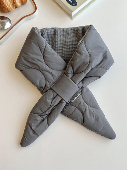 Padded Keep Warm Solid Color Scarf