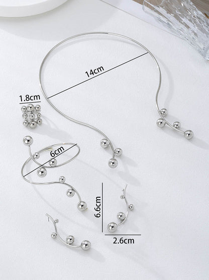 Irregularity Line Rhine Stones Accessories Sets