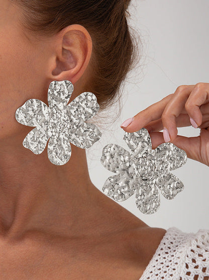Irregularity Flower Shape Earrings Accessories