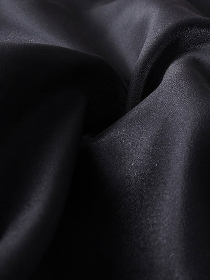 Elasticated Waist High Waisted Layered See-Through Solid Color Split-Joint Skirts Bottoms