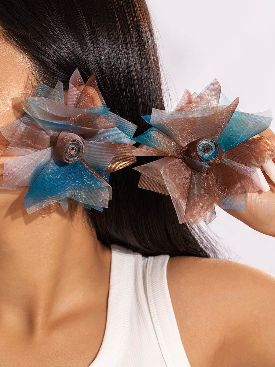 Flower Shape Drop Earrings