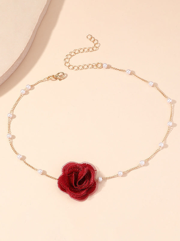 Three-Dimensional Flower Necklaces Accessories