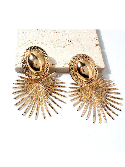Geometric Solid Color Drop Earrings