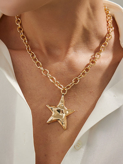 Chains Shiny Star Shape Necklaces Accessories