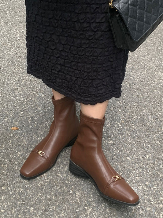 Split-Joint Square-Toe Boots