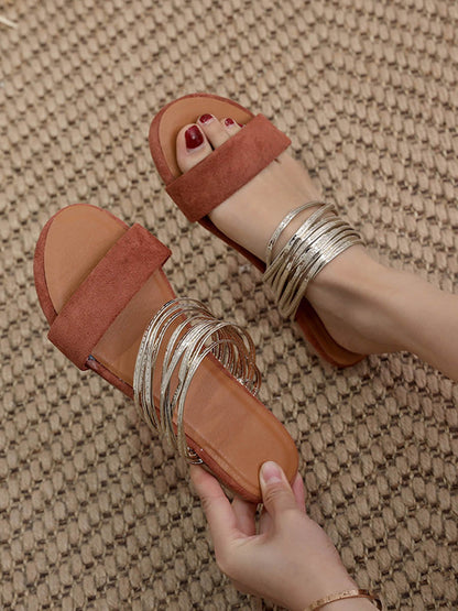 Open Toe Split-Joint Slippers
