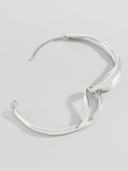 Geometric Hollow Solid Color Necklaces Accessories