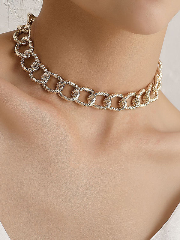 Chains Geometric Hollow Dainty Necklace Necklaces Accessories