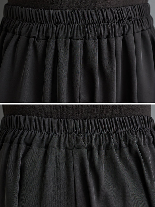 Harem Pants Irregular Clipping Split-Joint Striped Casual Pants Bottoms