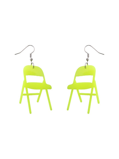 Geometric Solid Color Drop Earrings