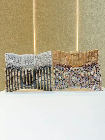 Chains Rhine Stones Evening Bags & Clutches Handbags
