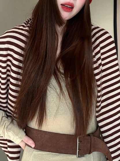 Contrast Color Keep Warm Striped Shawl&Scarf