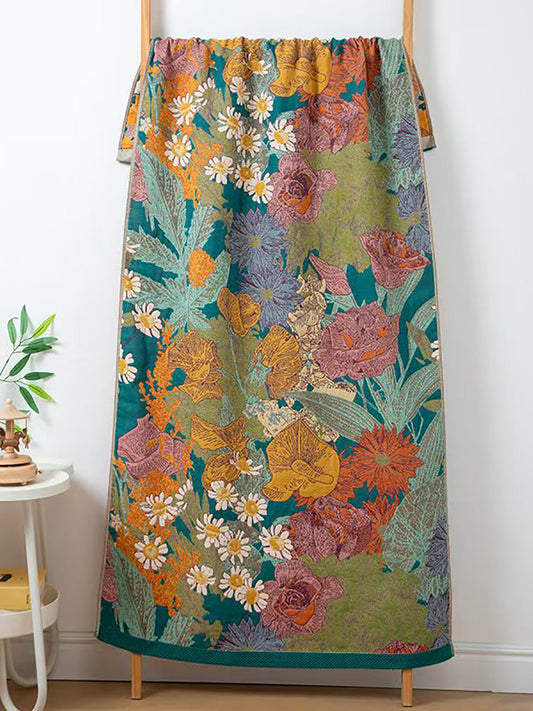 100%Cotton Flower Jacquard Adult Bath Towel