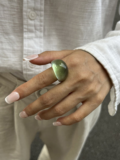 Geometric Shiny Slightly Sheer Rings Accessories