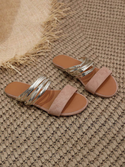 Open Toe Split-Joint Slippers