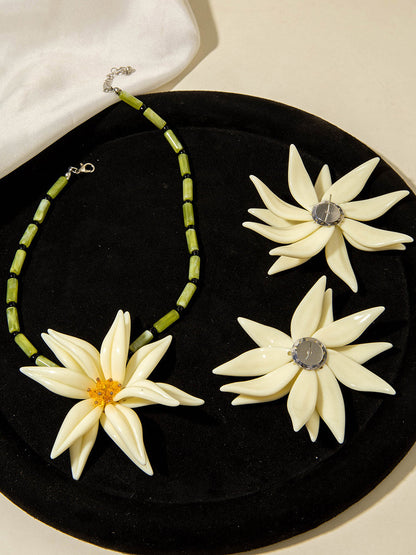 Flower Shape Necklaces Accessories Drop Earrings
