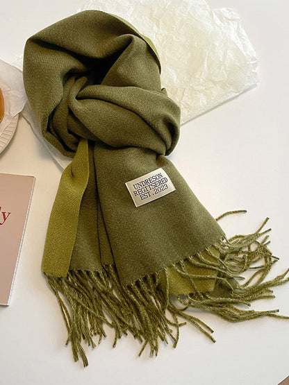 Keep Warm Tasseled Shawl&Scarf