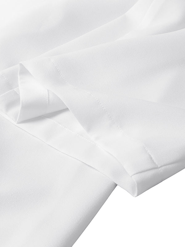 Simple Loose Wide Leg Solid Color Casual Pants Bottoms