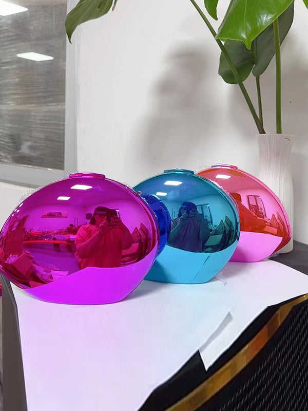 Chains Geometric Solid Color Crossbody Bags Satchels