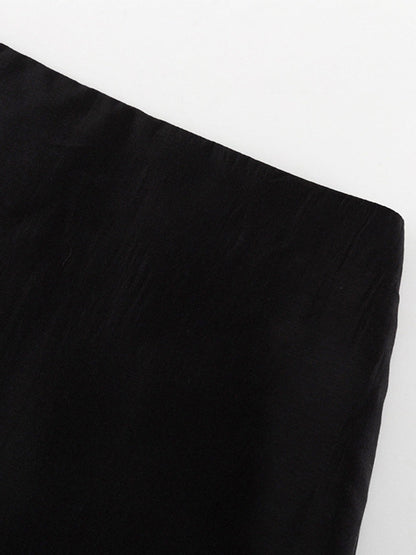 Bodycon High Waisted See-Through Solid Color Split-Joint Skirts Bottoms