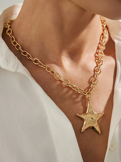 Chains Shiny Star Shape Necklaces Accessories