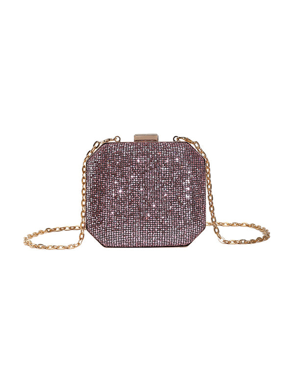 Chains Rhine Stones Crossbody Bags