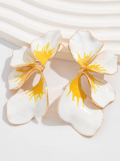 Flower Shape Drop Earrings