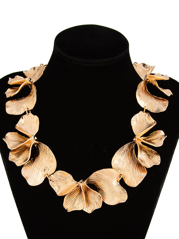 Flower Print Solid Color Necklaces Accessories